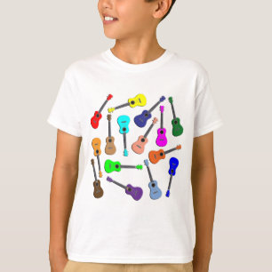 Camiseta Arco-íris do Ukulele