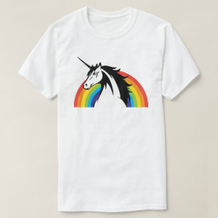 CAMISETA ARCO-ÍRIS DO UNICÓRNIO CUSTOMIZÁVEL: ADICIONE S