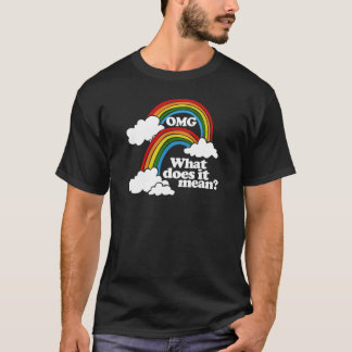 Camiseta Arco-íris dobro de OMG o que ele significa