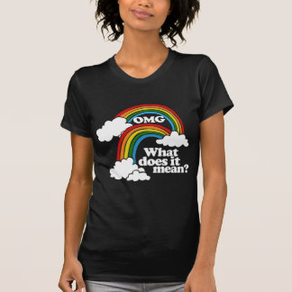 Camiseta Arco-íris dobro de OMG o que ele significa