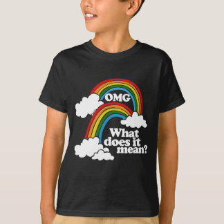 Camiseta Arco-íris dobro de OMG o que ele significa