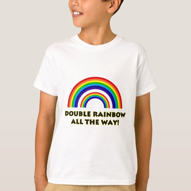 Camiseta Arco-íris dobro. TODA A MANEIRA!! (Frente)