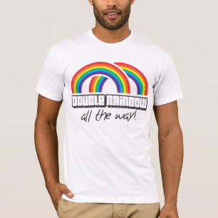 Camiseta Arco-íris dobro, toda a maneira! (luz)