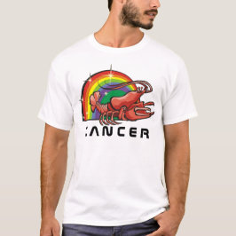 Camiseta Arco-íris dos anos 80 com caranguejo Cancer