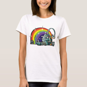 Camiseta arco-íris dos anos 80 com escorpião da Escorpiã
