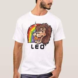 Camiseta Arco-íris dos anos 80 com Leão Leão Leão Leão