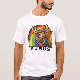 Camiseta Arco-íris dos anos 80 com Taurus Bull