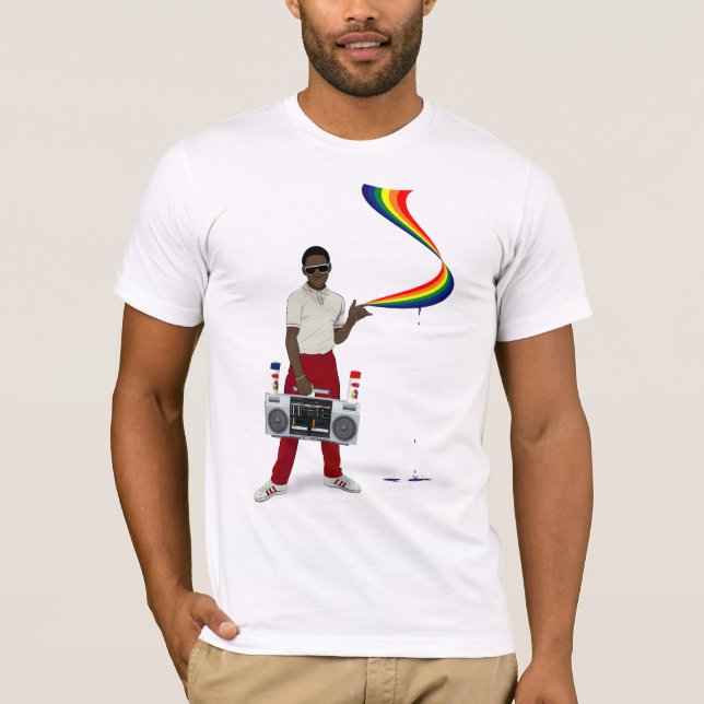 Camiseta Arco-íris dos grafites (Frente)