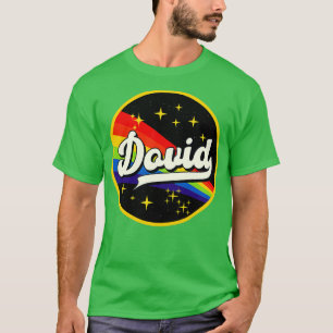 Camiseta Arco-Íris Dovid No Estilo De Vintagem Espacial