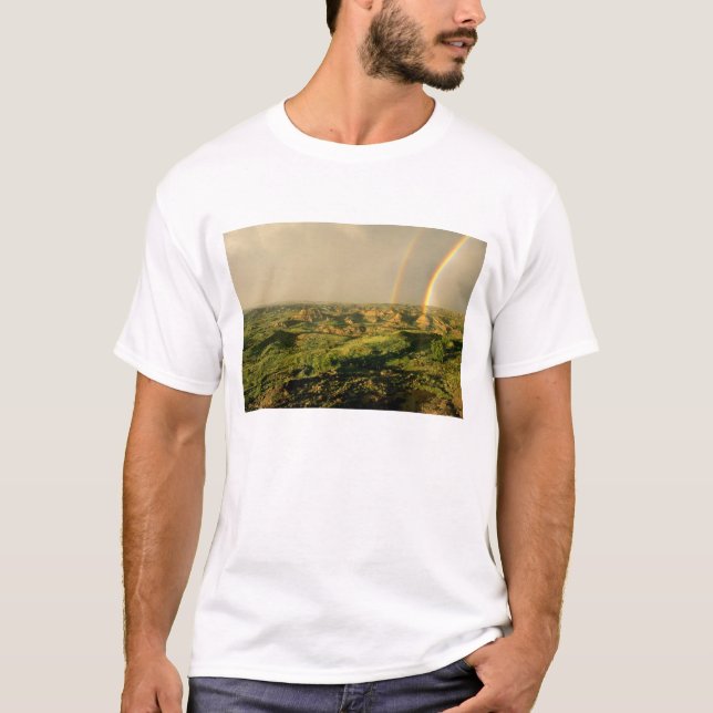 Camiseta Arco-íris duplo sobre Painted Canyon em Theodore (Frente)