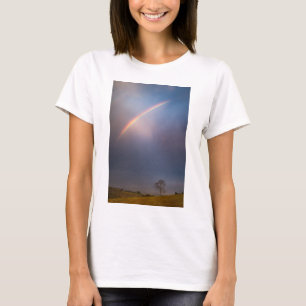 Camiseta Arco-íris e paisagem da árvore
