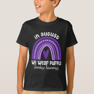 Camiseta Arco-Íris Em Agosto Vestimos Awarenes De Sobredosa