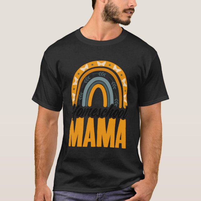 Camiseta Arco-Íris em casa, ensinando a distância da mãe (Frente)