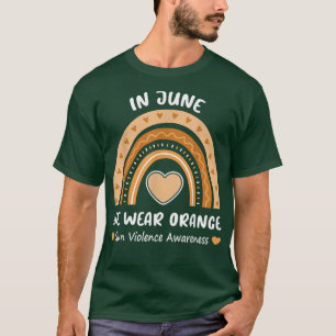 Camiseta Arco-Íris Em Junho Vestimos Violência Laranja Cont