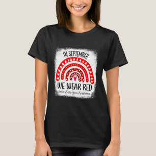 Camiseta Arco-íris Em Setembro Nós Usamos Vermelho Aneurism