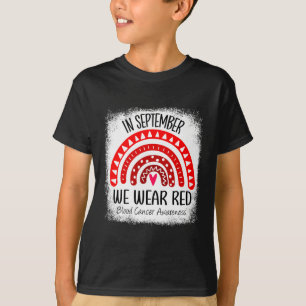Camiseta Arco-Íris Em Setembro Vestimos O Cancer Vermelho D