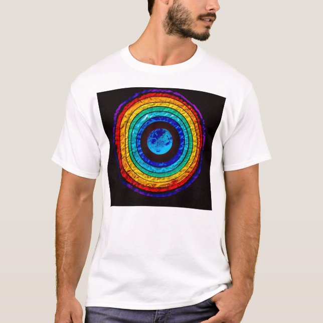 Camiseta Arco-íris em torno da terra (Frente)