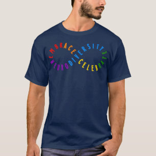 Camiseta Arco-Íris Embrião Neurodiversidade ASD ADHD Autism