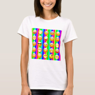 Camiseta arco-íris emoji