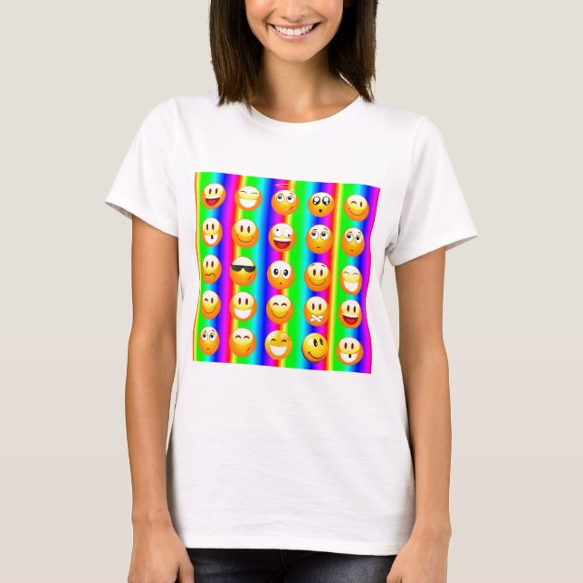 Camiseta arco-íris emoji (Frente)