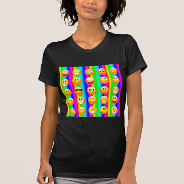 Camiseta arco-íris emoji (Frente)