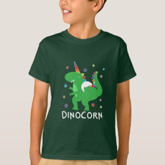 Camiseta Arco-íris engraçado Dino bonito de Dinocorn