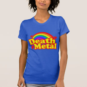 Camiseta Arco-íris engraçado do metal da morte (olhar