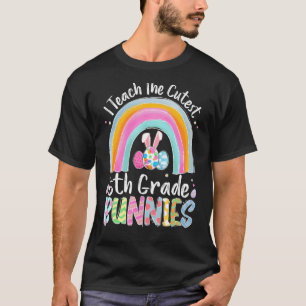 Camiseta Arco-Íris Eu Ensino Coelhinhos Mais Pertos 5 Bunny