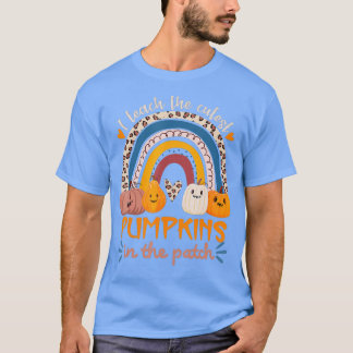 Camiseta Arco-Íris Eu Ensino Os Pumpkins Mais Cortes No Pat