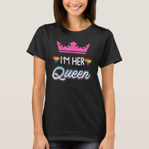 Camiseta Arco-Íris Eu sou o Namorados Casal da Rainha Lésbi
