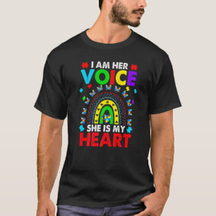 Camiseta Arco-íris Eu Sou Sua Voz Ela É Meu Coração Conscie