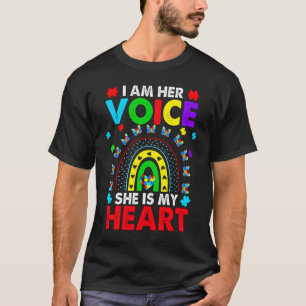 Camiseta Arco-íris Eu Sou Sua Voz Ela É Meu Coração Conscie