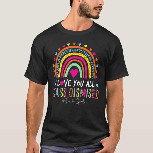 Camiseta Arco-Íris Eu Te Amo Classe Despedida 4º Grau (Frente)