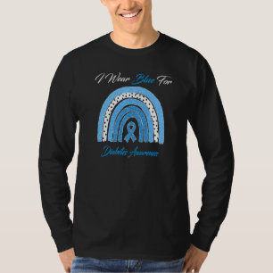 Camiseta Arco-Íris Eu Visto Azul Para A Consciência Da Diab
