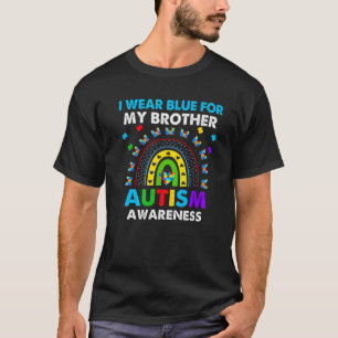 Camiseta Arco-Íris Eu Visto Azul Para Meu Irmão Awarenes