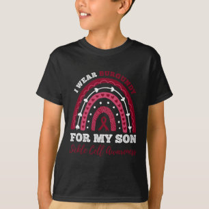 Camiseta Arco-Íris Eu Visto Borgonha Para O Meu Filho Célul