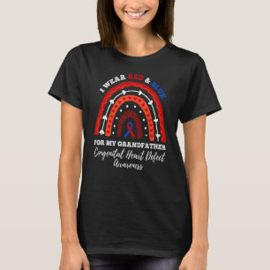 Camiseta Arco-Íris Eu Visto Vermelho E Azul Para Meu Avô CH