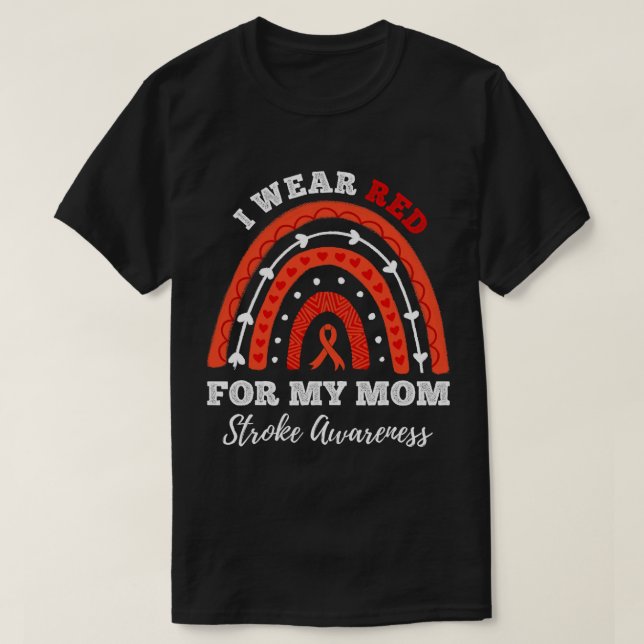 Camiseta Arco-Íris Eu Visto Vermelho Para Minha Mãe Enganar (Frente do Design)