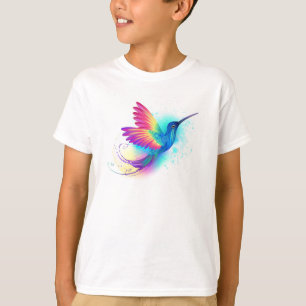 Camiseta Arco-Íris Exótico Hummingbird