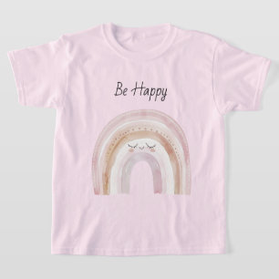 Camiseta Arco-íris Feliz com Cílios
