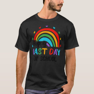 Camiseta Arco-Íris Feliz No Último Dia Do Ensino No Fim Do