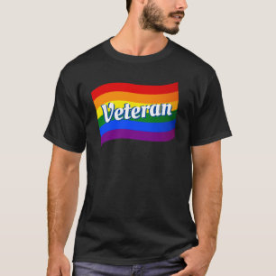 Camiseta Arco-íris gay veterano gay militar LGBT LGBT