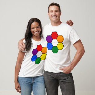 Camiseta Arco-íris geométrico