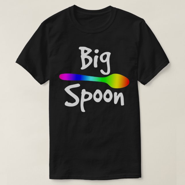 Camiseta Arco-Íris Grande Spoon Pequena Coluna Corresponden (Frente do Design)