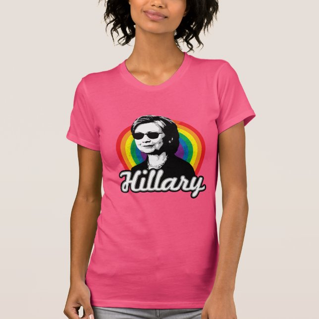 Camiseta Arco-íris Hillary Clinton 2016 - Clinton legal - (Frente)