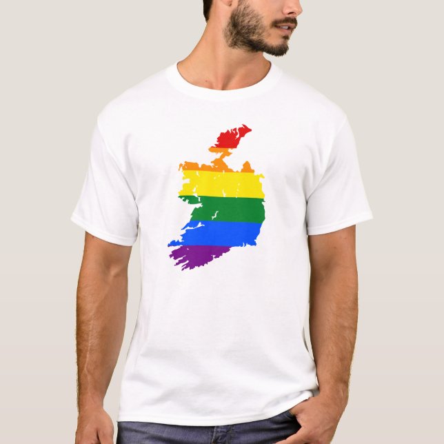 CAMISETA ARCO-ÍRIS IRELAND. CUSTOMIZÁVEL: ADICIONE SUA (Frente)