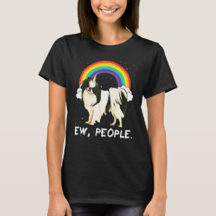 Camiseta Arco-íris Japanese Chin Que Desgosto Pessoas Unicó