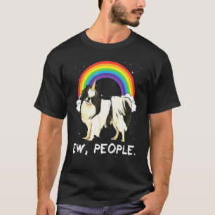 Camiseta Arco-íris Japonês Chin Obaixo Pessoas Unicórnio Ca