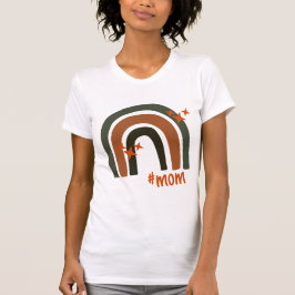 Camiseta Arco-Íris Laranja Verde-Boêmico Personalizado #mãe