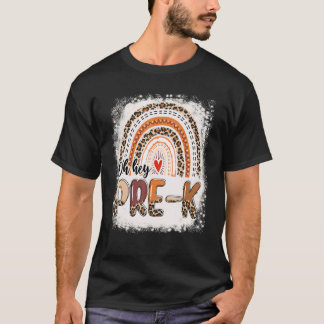 Camiseta Arco-Íris Leopardo Descolorido Oh Olá Pré K De Vol